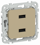 FLITE Роз. USB AA 2,1А РЮ-2-ФлХ хак. IEK FLITE Роз. USB AA 2,1А РЮ-2-ФлХ хак. IEK