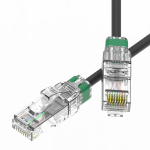 Патч-корд неэкранированный SLIM CAT6A U/UTP 4х2, 28 AWG, LSZH, чёрный, 3м