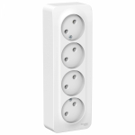 Розетка 4гн без З/К о/у белый изол.пласт. 16А IP20 Blanca Systeme Electric (1/5)