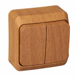 Выключатель 2кл о/у бук IP20 Этюд Systeme Electric  (1/25/200)