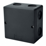 Коробка разветвительная о/у 100x100x60 черная с 6 кабельными вводами атмосферостойкая IP66 KOPOS (1/1/30)