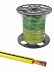 Провод ПуГВнг(А)-LS 1х1,5 ГОСТ на катушке (700м), желто-зеленый TDM Провод ПуГВнг(А)-LS 1х1,5 ГОСТ на катушке (700м), желто-зеленый TDM