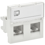 PRIMER РКИ-22-00-П-6 Розетка RJ45 кат.6 (2м/2вх) бел. IEK