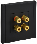 FORTE&PIANO Аудиорозетка 4-мест. FP139M чер. IEK