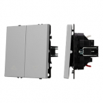 ARL NOBE Выключатель управления шторами 2 кл софт-тач никель SWT-MKR2-SFPL-IS (250V, 10A) (Arlight, -) ARL NOBE Выключатель управления шторами 2 кл софт-тач никель SWT-MKR2-SFPL-IS (250V, 10A) (Arlight, -)