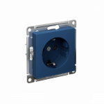 ATLASDESIGN РОЗЕТКА с заземлением со шторками, 16А, механизм, АКВАМАРИН