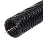 Труба гофрированная пластиковая полиамид 6 черный 32мм/24.3мм 450Н -60-157°C IP66 устойчива к УФ ПРОМРУКАВ