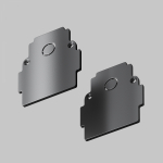 Заглушка торцевая 2шт Gravity встраиваемый черный Черный