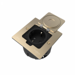 MultiDesk Лючок с розеткой 2К+З, 16А/250В, IP44 с коробкой д/стены,фальшпола,стола Никель тип MDK21