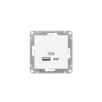 Механизм розетки USB-A+С, белый Эпика EKF