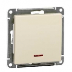 Выключатель 1кл с подсв с/у крем механизм 10А W59 Systeme Electric  (1/10)