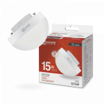 Лампа светодиод 15Вт таблетка GX53 4000К 1500Лм полусферический рассеиватель IN HOME (1/10/100)