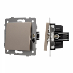 Механизм выключателя одноклавишный перекрёстный SWT-MKX1-PL-GD-V (250V, 10A) (Arlight, -)