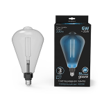 Лампа светодиод 6Вт 330Лм 4000К Е27 ST164 gray straight LED Gauss Filament 1/6