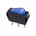 Выключатель клавишный 250V 15А (3с) ON-OFF синий с подсветкой REXANT (10/10/2500)