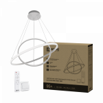 Светильник светодиодный ESTETIKA RING-95RC-2WH 95Вт 230В 3000-6500K 600/400 1.2м трос пульт ДУ белый IN HOME