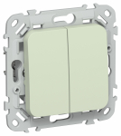 FLITE Выключ. 2-кл. кноп. прох. 10А ВС62-2-0-ФлП пан. IEK