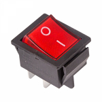 Выключатель клавишный 250V 16А (4с) ON-OFF красный с подсветкой (1шт/упак) REXANT (1/1/200)