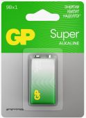 Элемент питания 6LR61 крона 9V алкалиновый Super G-Tech бл. 1шт 1604AA21-5CRSBC1 GP (1/10/200)