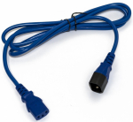 Hyperline PWC-IEC13-IEC14-1.0-BL Кабель питания монитор-компьютер IEC 320 C13 - IEC 320 C14 (3x0.75), 10A, прямая вилка, 1 м, цвет синий