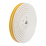 Уплотнитель самоклеящийся, белый, D-профиль 9x7,5мм, для зазоров 3-5мм, упаковка по 6м PROconnect