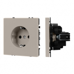 ARL NOBE Розетка зк со шторками софт-тач кашемир SCT-MEU-SFPL-CA (250V, 16A) (Arlight, -)