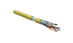 Кабель витая пара F/UTP, категория 5e, 4 пары (24 AWG), одножильный(solid), экран - фольга, LSZH, Hyperline FUTP4-C5E-S24-IN-LSZH-YL-305 (305м)