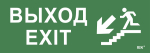 Этикетка самокл. 280х100мм "Выход/лест. вниз/фигура" IEK