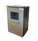 Щит учетно-распр. ЩУ-Н 1ф-6мод 290х190х140 с зам. нерж. сталь, с козырьком IP55 КРЗМИ (1/1)