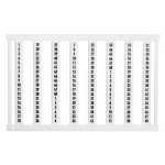 Маркировка для клемм, ширина 3.5 мм, узкая, для клемм Push-in, белая, от 97 до 144, вертикальная ориентация, 1 шт. = карта из 144 маркеров Маркировка для клемм, ширина 3.5 мм, узкая, для клемм Push-in, белая, от 97 до 144, вертикальная ориентация, 1 шт. = карта из 144 маркеров