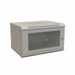 WRline Шкаф настенный 19-дюймовый (19"), 9U, 500x600х600мм, перфорированная металлическая дверь с замком, цвет серый (RAL 7035) (разобранный)