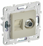 Розетка 2гн комп+ТВ RJ45+TV с/у крем механизм кат.6E SK-A15B SKANDY IEK (1/10/100)