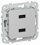 FLITE Роз. USB AA 2,1А РЮ-2-ФлА ал. IEK FLITE Роз. USB AA 2,1А РЮ-2-ФлА ал. IEK