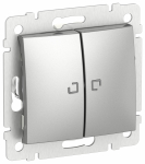 IEKVALENA Выкл. 2кл. подсв. сх5L 10АХ б/к 6943441 алюм. IEK