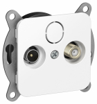 FLITE Роз. 2-я TV+SAT экр. проходная РТВс-2-1-2-ФлБ бел. IEK