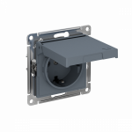 ATLASDESIGN РОЗЕТКА с заземл. со шторками с крышк, 16А, IP20, механизм, ГРИФЕЛЬ