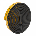 Уплотнитель самоклеящийся, черный, D-профиль 12x10мм, для зазоров 6-9,5мм, упаковка по 6м PROconnect