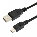 Шнур  mini USB (male) - USB-A (male)  0.2M  черный  REXANT