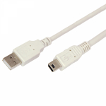 USB Кабель штекер mini USB - штекер USB A 3м серый REXANT (1/10/200)