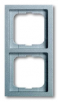 Рамка 2-пост. цвет алюминий Серебристый алюминий матовый, пластик горизонт. и вертик., IP20 Future Linear ABB