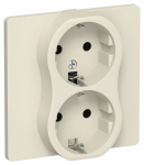 Розетка 2гн с З/К с/у сливочный в сборе 16А РС12-0-К-ФлСл FLITE IEK (1/60) Розетка 2гн с З/К с/у сливочный в сборе 16А РС12-0-К-ФлСл FLITE IEK (1/60)