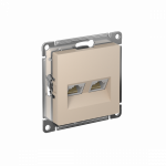 Розетка 2гн комп+комп RJ45+RJ45 с/у песочный механизм AtlasDesign Systeme Electric (1/10) Розетка 2гн комп+комп RJ45+RJ45 с/у песочный механизм AtlasDesign Systeme Electric (1/10)