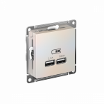 Розетка 2гн USB+USB с/у жемчуг механизм AtlasDesign Systeme Electric (1) Розетка 2гн USB+USB с/у жемчуг механизм AtlasDesign Systeme Electric (1)