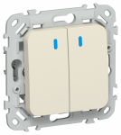 FLITE Выключ. 2-кл. с инд. 10А ВС12-1-1-ФлСл сл IEK