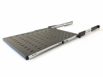Hyperline TSS3-800-RAL9004 Полка выдвижная, глубина 800 мм, с фронтальным креплением, нагрузка до 20 кг, для шкафов TTB глубиной 1000-1200мм, цвет чер