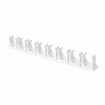 Крепеж-клипса для труб для прямого монтажа на 8 мест белая в гофроящике d20 мм (100 шт/кор) Промрукав