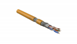 Кабель витая пара, экранированная SF/UTP, категория 5e, 4 пары (26 AWG), многожильный (patch), экран Hyperline SFUTP4-C5E-P26-IN-PVC-OR-305 (305м)