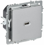 BRITE Роз. USB C 65Вт высокоскор. зар. РЮ12-1-БрА алюм. IEK BRITE Роз. USB C 65Вт высокоскор. зар. РЮ12-1-БрА алюм. IEK