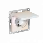 Розетка 1гн с З/К с крыш. шторки с/у жемчуг механизм 16А AtlasDesign Systeme Electric Розетка 1гн с З/К с крыш. шторки с/у жемчуг механизм 16А AtlasDesign Systeme Electric
