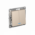 Выключатель 2кл с подсв с/у песочный AtlasDesign Systeme Electric (1/20)